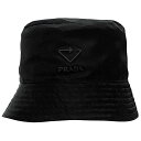 【送料無料】 プラダ バケットハット ec-22432 ブラック NERO Re-Nylon 2HC137 2DRT 美品 クリーニング済み ナイロン ポリアミ...