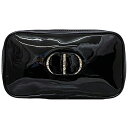 【送料無料】 クリスチャン ディオール ポーチ ec-22946 ブラック BEAUTE 美品 パテント レザー 中古 Christian Dior CD 化粧...