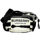 【送料無料】 バーバリー ボディバッグ ec-22942 ホワイト ブラック 8028956 美品 ナイロン レザー 中古 BURBERRY クロスボディ 白 ...