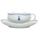 【送料無料】 マイセン カップ&ソーサー ec-23068 ホワイト ブルー VIP 美品 陶器 中古 MEISSEN ティカップ 食器 ブランド食器 カップ ソーサー セット 定番 人気 白色 青色 シンプル お洒落 エレガント 雑貨 ティーカップ ワンポイント 高級感 上品 ブランド 本物 鑑定済み