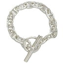 【送料無料】 エルメス ブレスレット シェーヌダンクル MM 14コマ f-23584 シルバー 美品 Ag 925 中古 21C122459 HERMES チ...