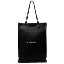 バレンシアガ ショッピングバッグ M ブラック ノースサウス 482545 美品 レザー 中古 BALENCIAGA 黒 トートバッグ 縦 ロゴ ワンポイント ...