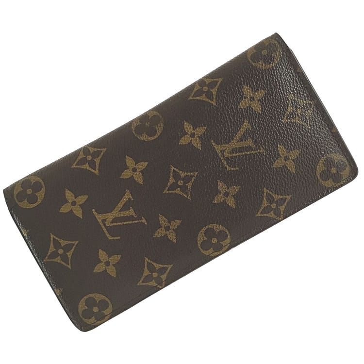 ルイ ヴィトン 長財布 ポルトフォイユ ブラザ ブラウン モノグラム M66540 財布 中古 TA3178 LOUIS VUITTON 折り財布 縦 小銭入れ有 ヴィンテージ 定番 人気 女性 男性 レディース メンズ 総柄 LV 高級感 上品 エレガント シンプル 本革 ブランド 本物 鑑定済み