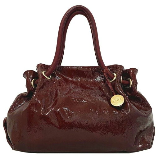 フルラ ハンドバッグ ワインレッド エナメル 巾着 パテント レザー 中古 FURLA 赤 シンプル チャーム付 マグネット トップハンドル 定番 人気 シンプル レディース 女性 鞄 マチ有 ゴールド金具 ソフトレザー お洒落 上品 高級感 光沢 ブランド 本物 鑑定済み フルラ ハンドバッグ ワインレッド エナメル 巾着 パテント レザー 中古 FURLA 赤 シンプル チャーム付 マグネット トップハンドル 定番 人気 シンプル レディース 女性 鞄 マチ有 ゴールド金具 ソフトレザー お洒落 上品 高級感 光沢 ブランド 本物 鑑定済み