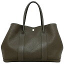 エルメス トートバッグ ガーデンパーティ PM グレー ベージュ シルバー金具 美品 レザー ネゴンダ 中古 □P 刻印 HERMES ハンドバッグ ビジネス 本革 ブランド 本物 鑑定済み(4)