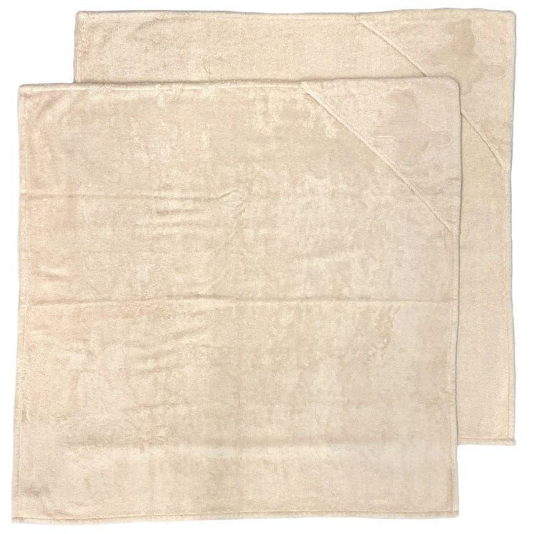 エルメス タオル 2枚セット ベージュピンク アダダ ec-20208 ベビー用品 コットン 60% モダール 40% 中古 HERMES 馬 バスタオル セッ...