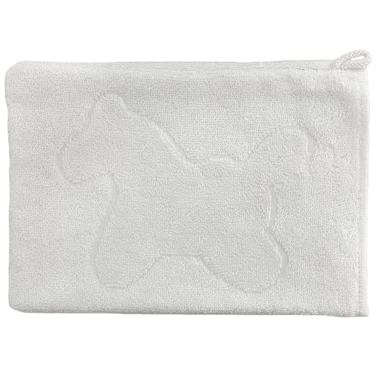 エルメス ベビー バスミトン ホワイト アダダ ec-20574 未使用 綿60% レーヨン40% 中古 HERMES 子供用品 ベビー用品 お風呂 ミトン 馬...