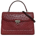 2way バッグ f-21121 ピンク 美品 トップハンドル オーストリッチ 中古 ショルダーバッグ リアル レザー ヴィンテージ フラップ 定番 人気 女性 レディース 通勤 通学 ビジネス 仕事 シンプル お洒落 エレガント 鞄 肩掛け 高級感 上品 ブランド 本物 鑑定済み(4)