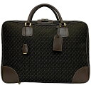 ロエベ ボストンバッグ ec-21905 ブラウン アナグラム 美品 ガーメント キャンバス レザー 中古 LOEWE ヴィンテージ レア 衣装ケース 旅行 大...