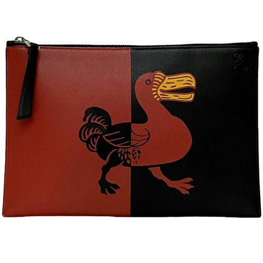 ロエベ クラッチバッグ ec-22135 レッド ブラック ウィリアムド モーガン 美品 ポーチ レザー 中古 521941 LOEWE 鳥 イラスト トードー 人気 定番 お洒落 上品 高級感 シンプル 女性 レディース 男性 メンズ ユニセックス 黒 赤 ブランド 本物 鑑定済み ロエベ クラッチバッグ ec-22135 レッド ブラック ウィリアムド モーガン 美品 ポーチ レザー 中古 521941 LOEWE 鳥 イラスト トードー 人気 定番 お洒落 上品 高級感 シンプル 女性 レディース 男性 メンズ ユニセックス 黒 赤 ブランド 本物 鑑定済み