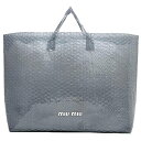 ミュウミュウ プチプチ トートバッグ ec-23737 グレー 美品 ビニール 中古 miu miu 軽い ワンポイント ロゴ 定番 人気 女性 レディース ト...