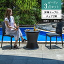 ガーデン テーブル チェア セット 3点セット 昇降テーブル サイドテーブル ガーデンチェア 肘有り 肘無し ガーデニング 屋外 ドリンク ボックス 収納 パー...
