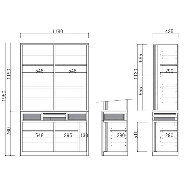えっ!?【ポイント増量&お得クーポン】 日本製 木製 引き戸 食器棚 120cm幅 ダイニングボード茶々 タモ無垢 開梱組立設置 送料無料 和風 KKS 河口家具 [2]