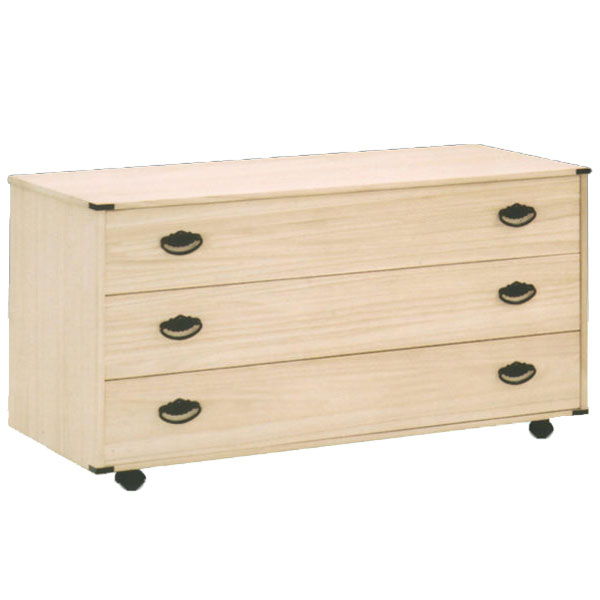 えっ!?【ポイント増量&お得クーポン】 着物 収納 ケース 日本製 桐たんす 桐タンス 国産 箪笥 肥前桐民芸 木地仕上げ 総桐クローゼット収納 3段チェスト 333C送料無料 1109800 [2]