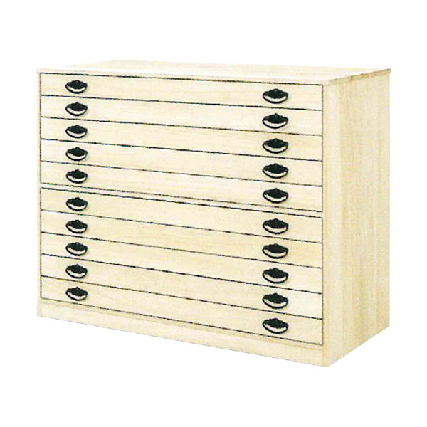 【2/10まで楽天P増量&クーポン】 着物 収納 ケース 日本製 チェスト タンス ロウ引き仕上げ SKシリーズ国産 総桐組み合わせタンス 浅10段チェスト「NKT-10」