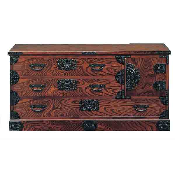 えっ!?【ポイント増量&お得クーポン】 受注生産品 民芸家具 和 和風 民芸箪笥たんす 120cm幅「筑後民芸..