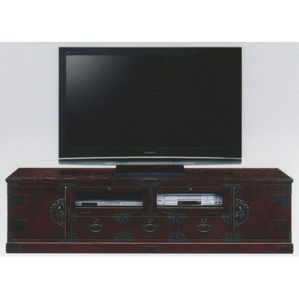 Rakuten - ☆彡5/9～16はポイント増量＆クーポン 受注生産品 民芸家具 和 和風テレビボード ロータイプ 完成品「榎津民芸 180cmテレビボード」 国産送料無料 開梱設置