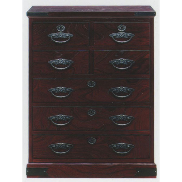 民芸家具 和 和風完成品 60cm幅「榎津民芸 高さ75cmチェスト3型」 国産 送料無料