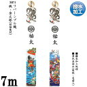 えっ!?【ポイント増量&お得クーポン】 のぼり旗 7m 節句幟 絵幟のみリバーシブル幟「桃・金太郎(招福龍付) XR71」 家紋・名前入サービス 撥水加工 送料...
