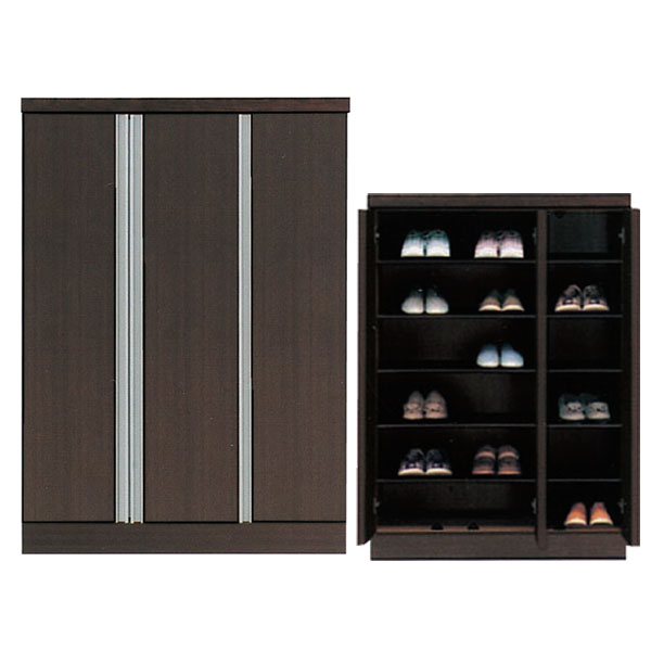 えっ!?【ポイント増量&お得クーポン】 シューズボックス 下駄箱 ロータイプ国産 4分割 85cm幅 「デュオ3」 送料無料 開梱設置全色欠品中(3)