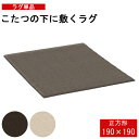 こたつ用 敷布団 正方形 敷ふとん ラグマット カーペット 190cm×190cm 3色 DBR GY BE ダークブラウン グレー ベージュ