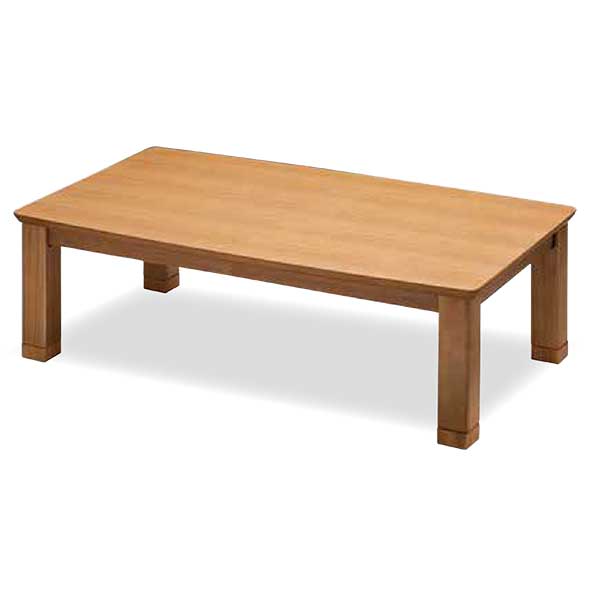 内山家具 日向店の家具調こたつ 150×85cm 暖卓 長方形 コタツ 炬燵 玄関渡し 継脚付 国産 ランディ-EX 高さ調節 こたつテーブル ハロゲンヒーター｜アングル3