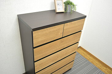 ★スーパーSALE!!クーポン配布中★【送料無料】 チェスト ハイチェスト ルキス タンス 幅80cm 5段 80cm 完成品 洋服タンス 日本製 洋タンス 衣類 洋服 リビング収納 木製 北欧 80cm幅 国産品 日本 箪笥 収納棚 ナチュラル ブラウン sp10