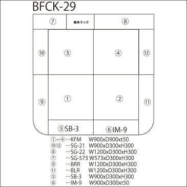 【 キッズコーナー 激安 】 バンビファンシーセット 交通マット・角・Rサイドガード 2畳 BFCK29 （絵本ラック・シューズボックス・入口マット付） 送料無料 ベビー かわいい フロアマット キッズスペース