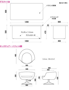 【お絵描き 机 おえかき お絵かき ボード】楽がきデスクセット (テーブルD パフェ/セットC) 【らくがき あそび テスク 落書き 机 消える テーブル 子供部屋 キッズスペース ホワイトボード 子供 保育園 託児所 幼稚園 キッズ】