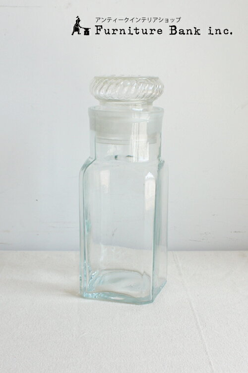 【中古】【送料無料】アンティーク キャニスター | クッキージャー キャンディージャー 保存容器 ガラス ふたつき 蓋付き ヴィンテージ ビンテージ おしゃれ 可愛い かわいい ハンドメイドガラス 花瓶 小物入れ ディスプレイ レトロ アメリカ カフェ 一点物 インテリア 家具