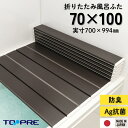 東プレ　Ag折りたたみ風呂ふた　 M10【ブラウン】 70×100cm用風呂ふた_ 風呂蓋 浴槽蓋 サイズ 1