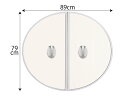 東プレ 五右衛門風呂用　丸ふた　小判大B　79×89cm_19900010 風呂蓋 浴槽蓋 サイズ