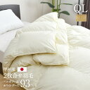 羽毛布団 2枚合せ クイーン 約210×210cm ハンガリー産ホワイトマザーグースダウン93% ロイヤルゴールドラベル 安心の日本製 高品質 オールシーズン 一年中 合掛け 肌掛け 甲州産 羽毛掛布団 受注生産(3)
