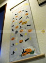 手ぬぐい k 【ハロウィンモビール】 34cm×90cm 綿100% てぬぐい ハロウィン 秋 縦柄 晒 綿 サイズ タペストリー インテリア お弁当 お土産 お祝い ギフト 敬老の日 海外へのおみやげ