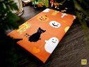 手ぬぐい k 【ラッキーハロウィン】 34cm×90cm 綿100% てぬぐい ハロウィン 秋 縦柄 晒 綿 タペストリー インテリア お弁当 お土産 お祝い 父の日 白寿 米寿 喜寿 長寿祝 敬老の日 ギフト プレゼント 海外へのおみやげ