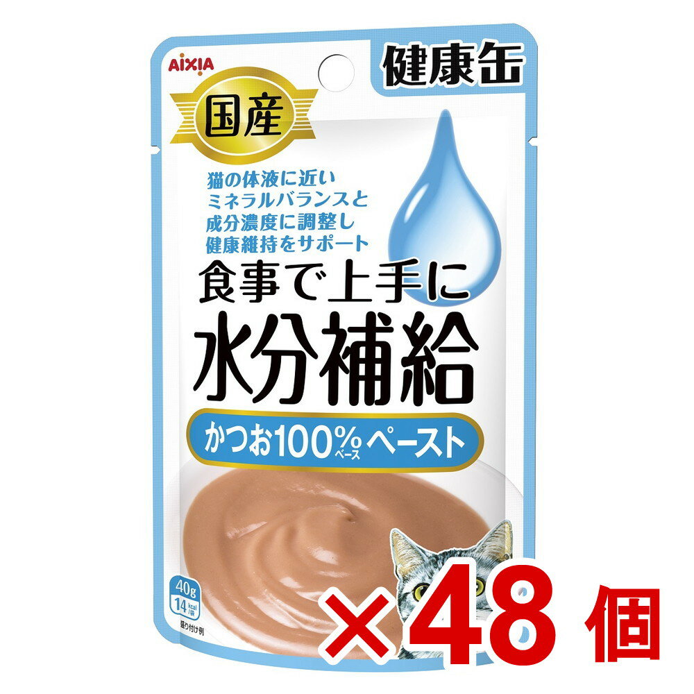 【ケース販売】国産　健康缶パウチ　水分補給　かつおペースト40g×48個