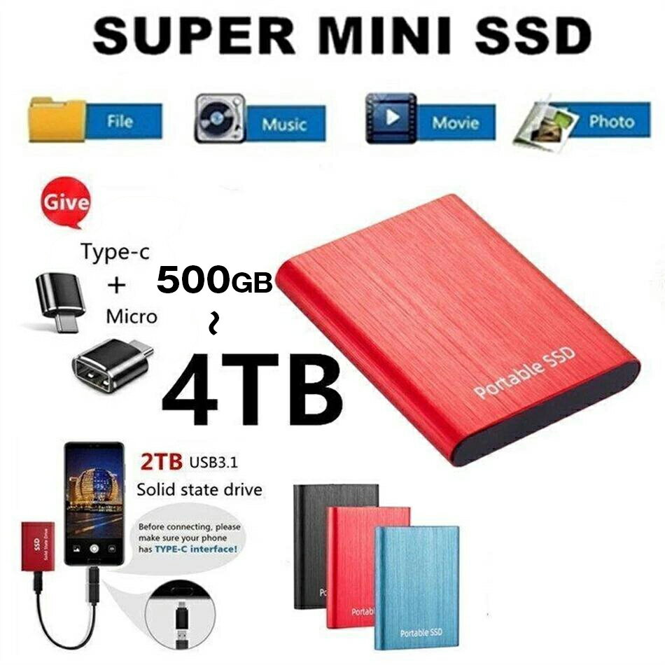 外付けSSD ポータブルSSD 1TB 4TB 外付