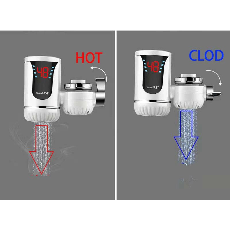 電気温水器 高速加熱 電気温水蛇口 LCD温度表示 水温30℃50℃ 電気温水器 簡単に設置できる家庭用電気蛇口 3000W/110V 温水器 インスタント温水ヒーター 3