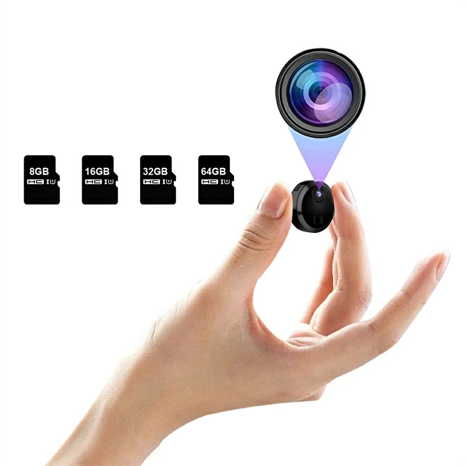 小型カメラ HD1080p 360° 遠隔監視 動体検知 暗視機能 赤外線撮影 動画再生　アプリ保存　3.5時間のバ..