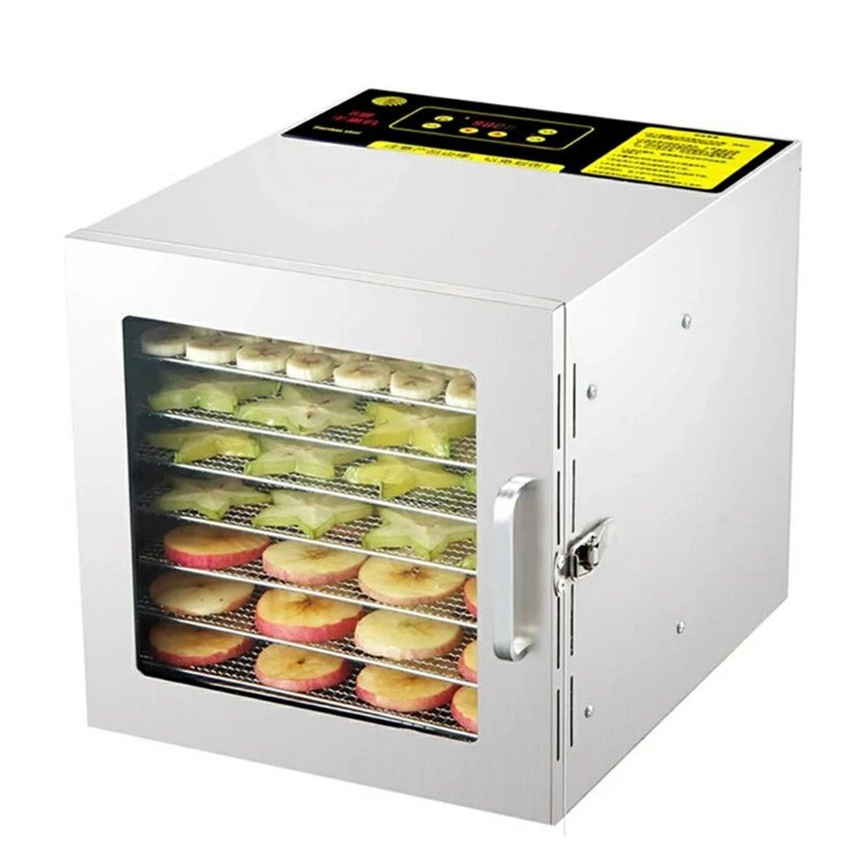 商品情報 商品名:食品乾燥機 定格電力: 600W 定格周波数:50~60HZ 層数 :6/8 定格電圧: 110V 材質 :ステンレス 温度調節範囲 :35〜90℃ 重量 :6.2KG 製造国:中国 性能 ※野菜や果物、肉など様々な食べ物...