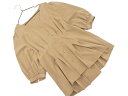 AZUL BY MOUSSY アズールバイマウジー Vネック タック ブラウス シャツ sizeM/茶 ■◆ ☆ fea7 レディース【USED】【中古】【古着...