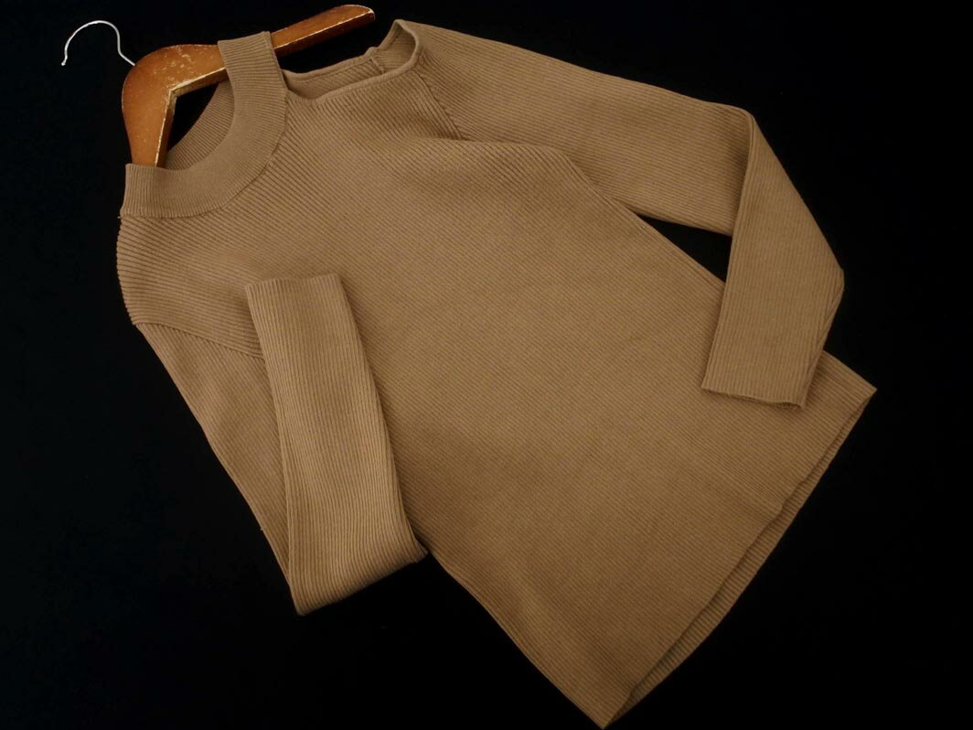 INGNI イング カットアウト リブ ニット セーター sizeM/ベージュ ■◇ ☆ fea7 レディース【USED】【中古】【古着】【ブランド古着買取・販売ABJ】