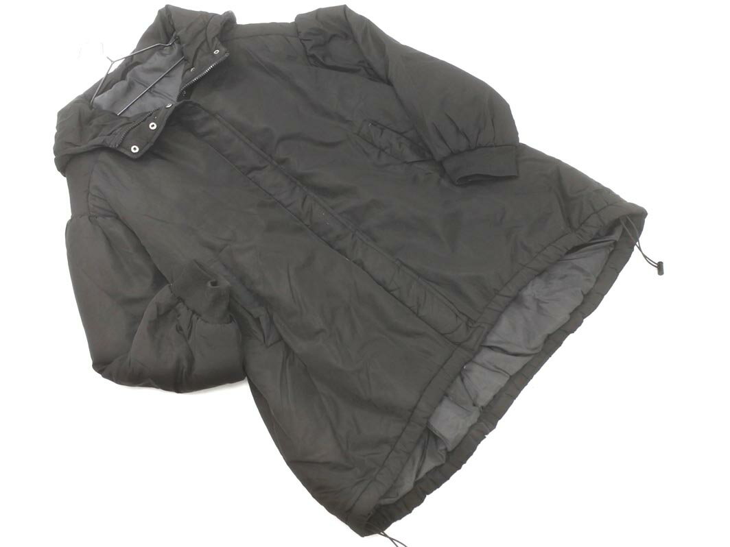 GRL グレイル フード 中綿 ジャケット sizeF/黒 ◇■ ☆ gac9 レディース 裏地：あり（総裏地）　前面・左袖に小穴がございます。フードに小ヨゴレがあります。（各箇所のヨゴレやダメージに関しましては、写真をご参照ください）他に...