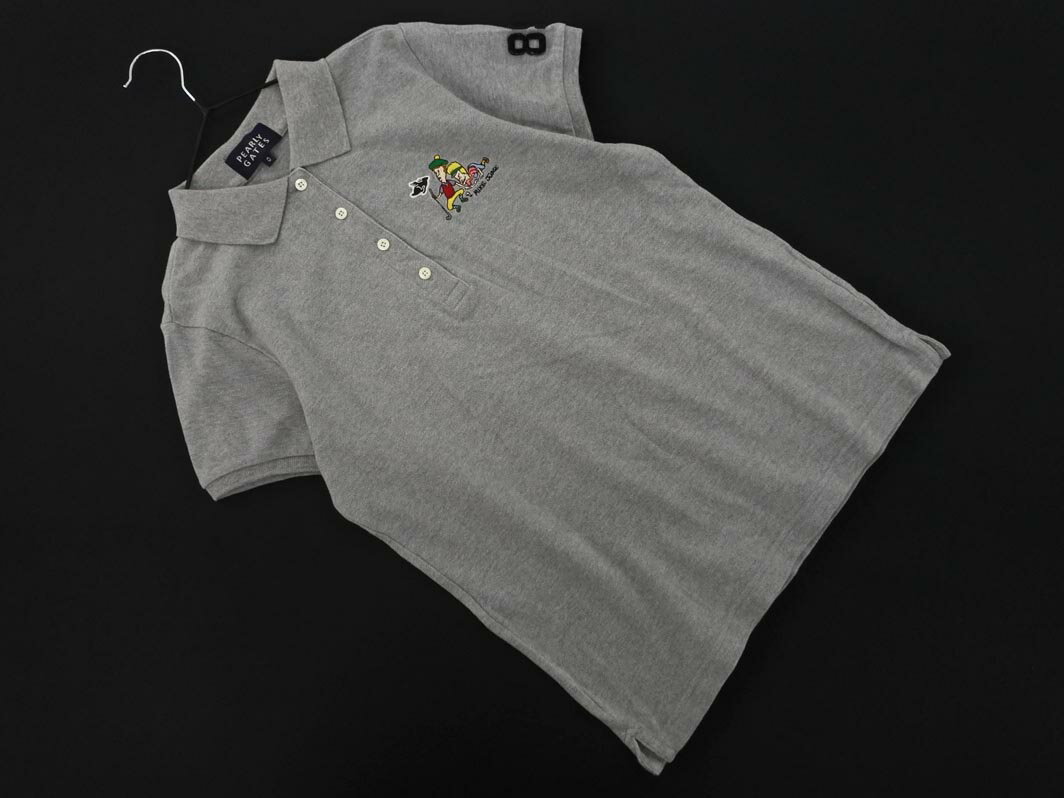 ネコポスOK PEARLY GATES パーリーゲイツ ゴルフウェア 刺繍 半袖 ポロシャツ size0/グレー ■◆ ☆ ffc4 ..