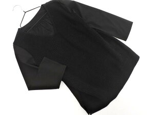 LIMITED EDITION リミテッドエディション そごう・西武 ニット 切替 ブラウス シャツ size38/黒 ◇■ ☆ fcc1 レディース【USED】【中古】【古着】【ブランド古着買取・販売ABJ】
