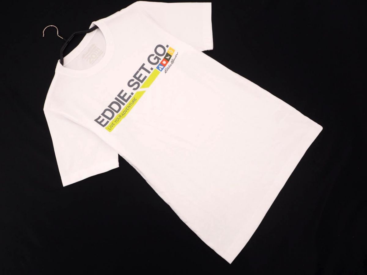ネコポスOK Eddie Bauer エディーバウアー 日本上陸20周年記念 Tシャツ sizeXS/白 ■◆ ☆ dfc2 メンズ