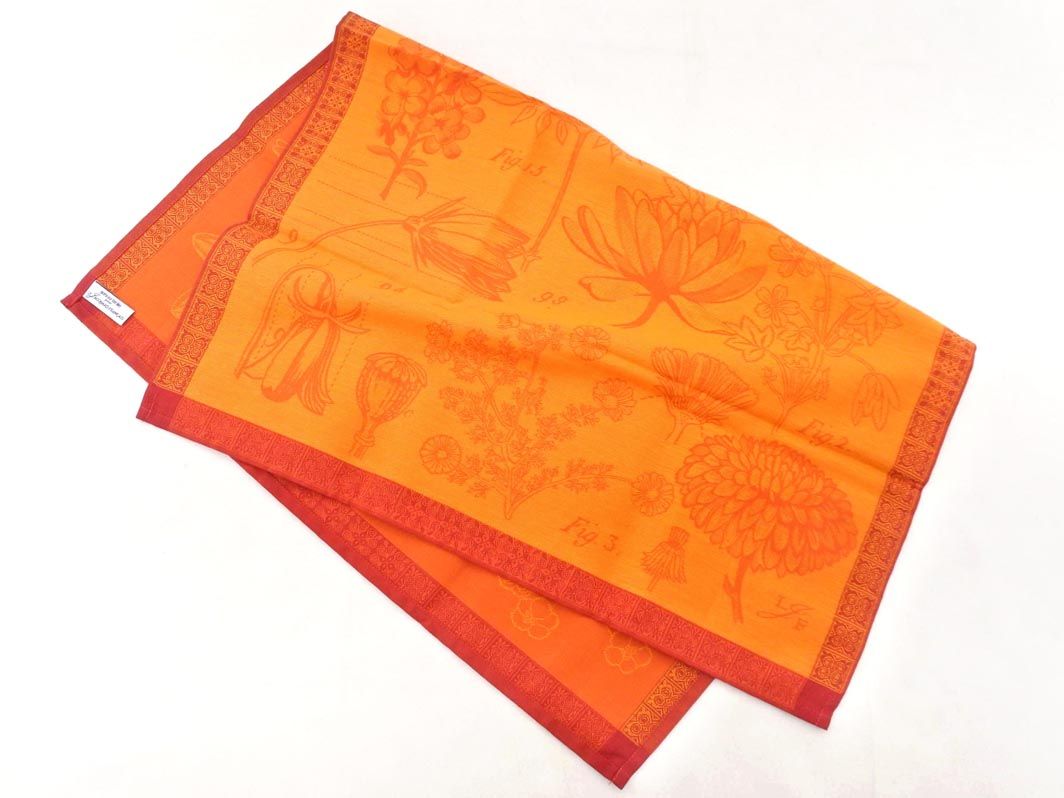 新品 Le Jacquard Francais ル ジャカール フランセ フランス製 大判テーブルランナー テーブルクロス オレンジ ■■ ☆ dkb3 レディース【USED】【中古】【古着】【ブランド古着買取・販売ABJ】のサムネイル