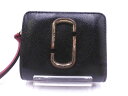 MARC JACOBS マークジェイコブス M0013360 ロゴ 二つ折り 財布 黒x赤 ■■ ☆ eib0 レディース【USED】【中古】【古着】【ブランド...