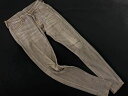 MUVEIL WORK ミュベールワーク USED加工 リボンポケット スキニー デニムパンツ size34/グレー ■■ ☆ dkb4 レディース【USED】【中古】【古着】【ブランド古着買取・販売ABJ】