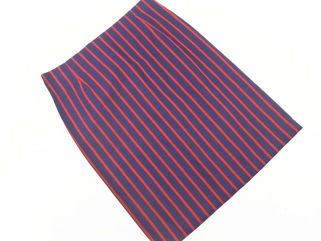 新品 Traditional Weatherwear 綿麻 トラディショナル ウェザーウェア ストライプ タイト スカート sizeXS/赤x紺 ■■ ☆ fic6 レディース【USED】【中古】【古着】【ブランド古着買取・販売ABJ】